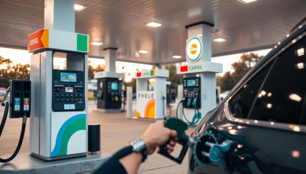 tankowanie różnych rodzajów paliw