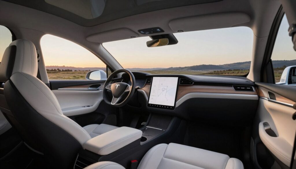 Komfort i przestrzeń wnętrza Tesla Model X