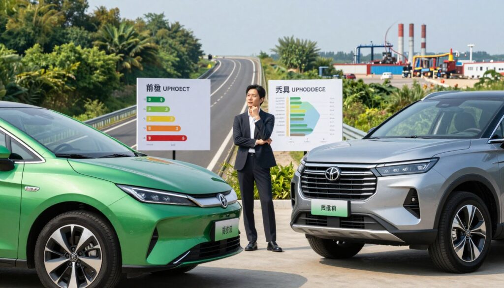 wybór między hybrydą a dieslem