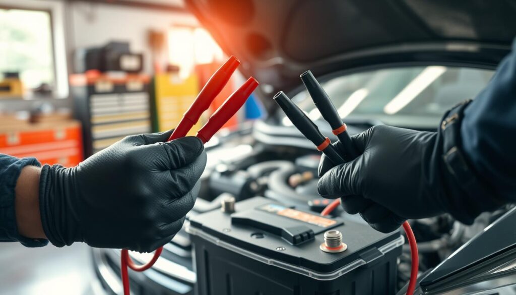 podłączenie prostownika akumulatora