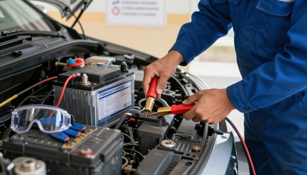 bezpieczeństwo podczas ładowania akumulatora