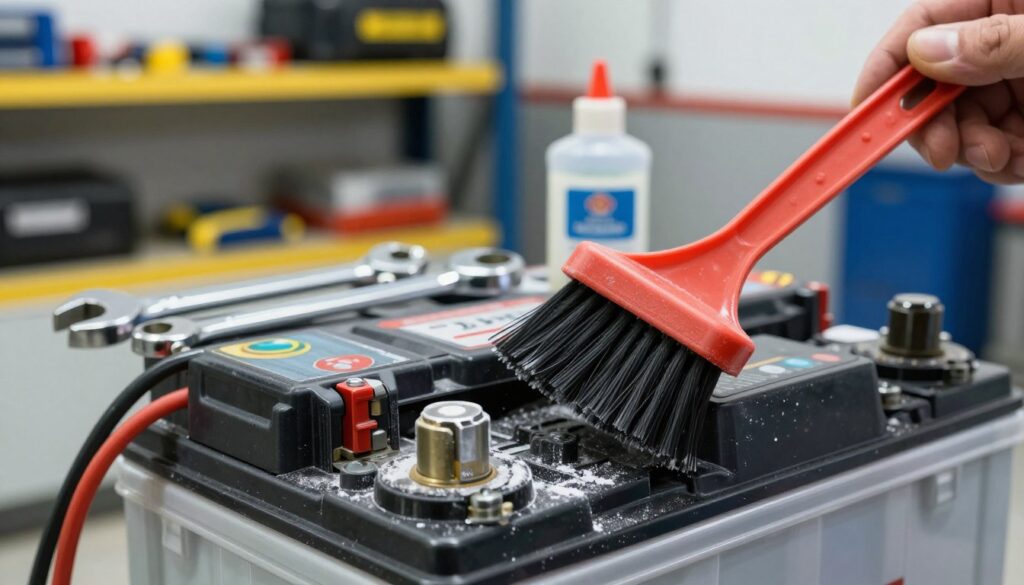 zasady czyszczenia klem i przygotowania akumulatora